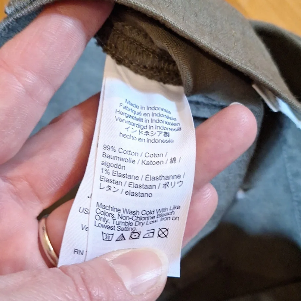 Madewell Emmett Wide Leg Olive Green Pants Size 33 - Picture 6 of 13